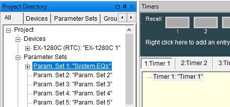 timer add to parameter set