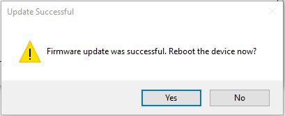 Firmware Update Successful