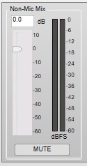 CRR control panel - Master Controls – Non-Mic Mix Figure