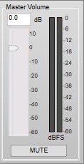 CRR control panel - Master Volume Figure