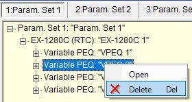 parametersets deleting objects