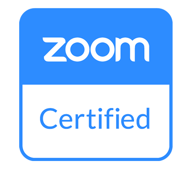 Zoom zertifizierte Plakette
