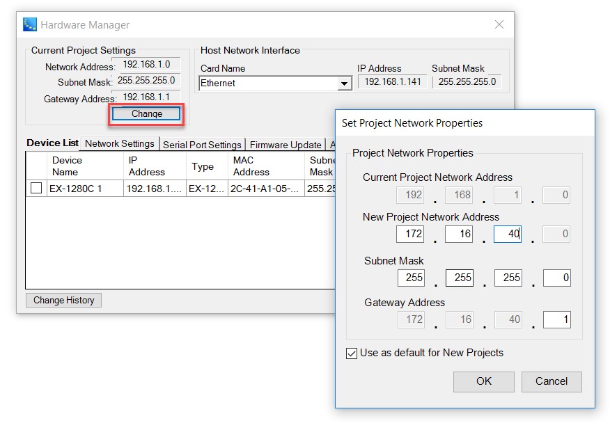 Setting a static IP address in a different subnet