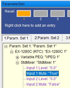 parameter sets updating values 2