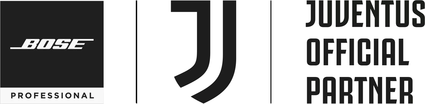 Logo du partenariat Bose Professional-Juventus