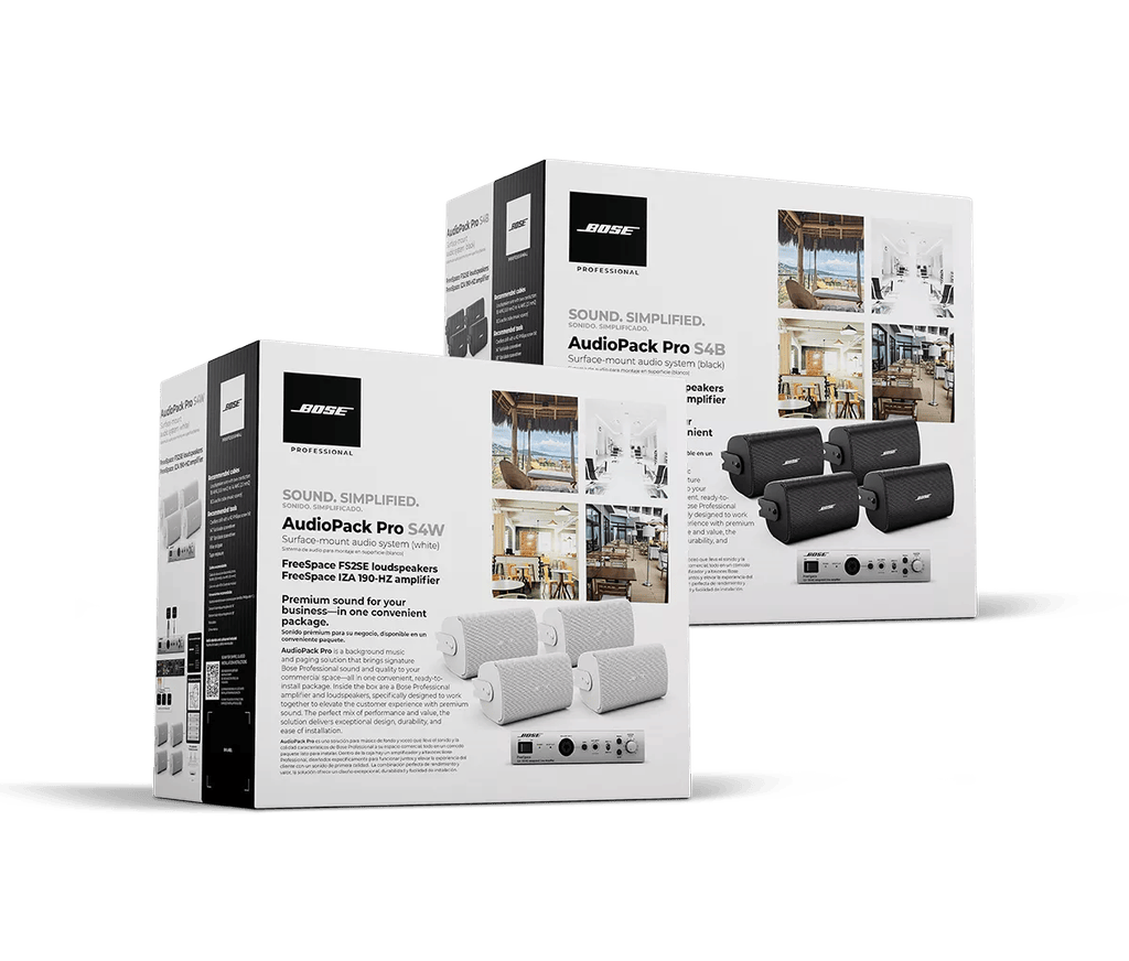 Bose Professional AudioPack Pro S4B, balenie so 4 reproduktormi a zosilňovačom