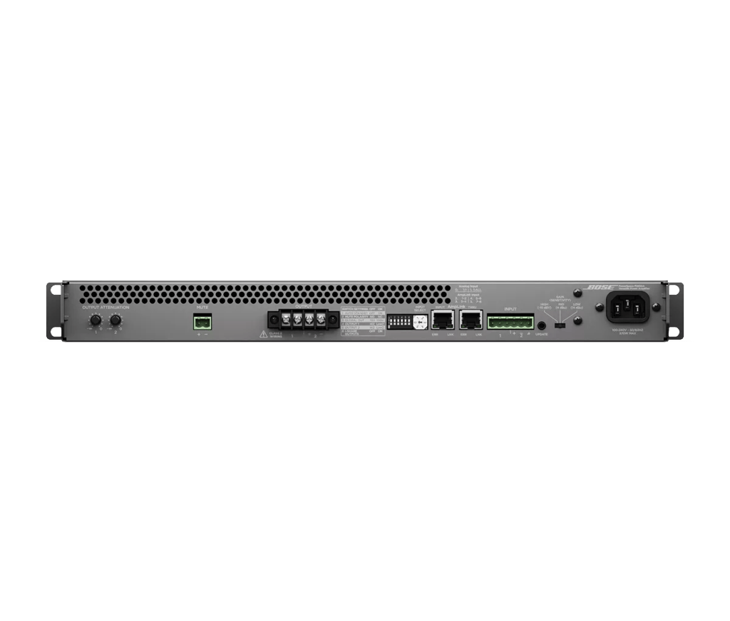 Bose Professional PowerSpace P2600A, zadný panel s konektormi