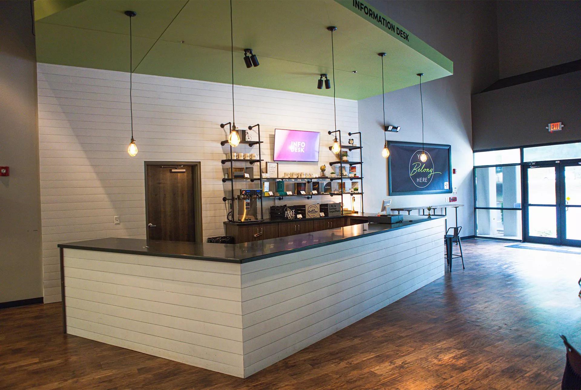 Coffee bar in interior space