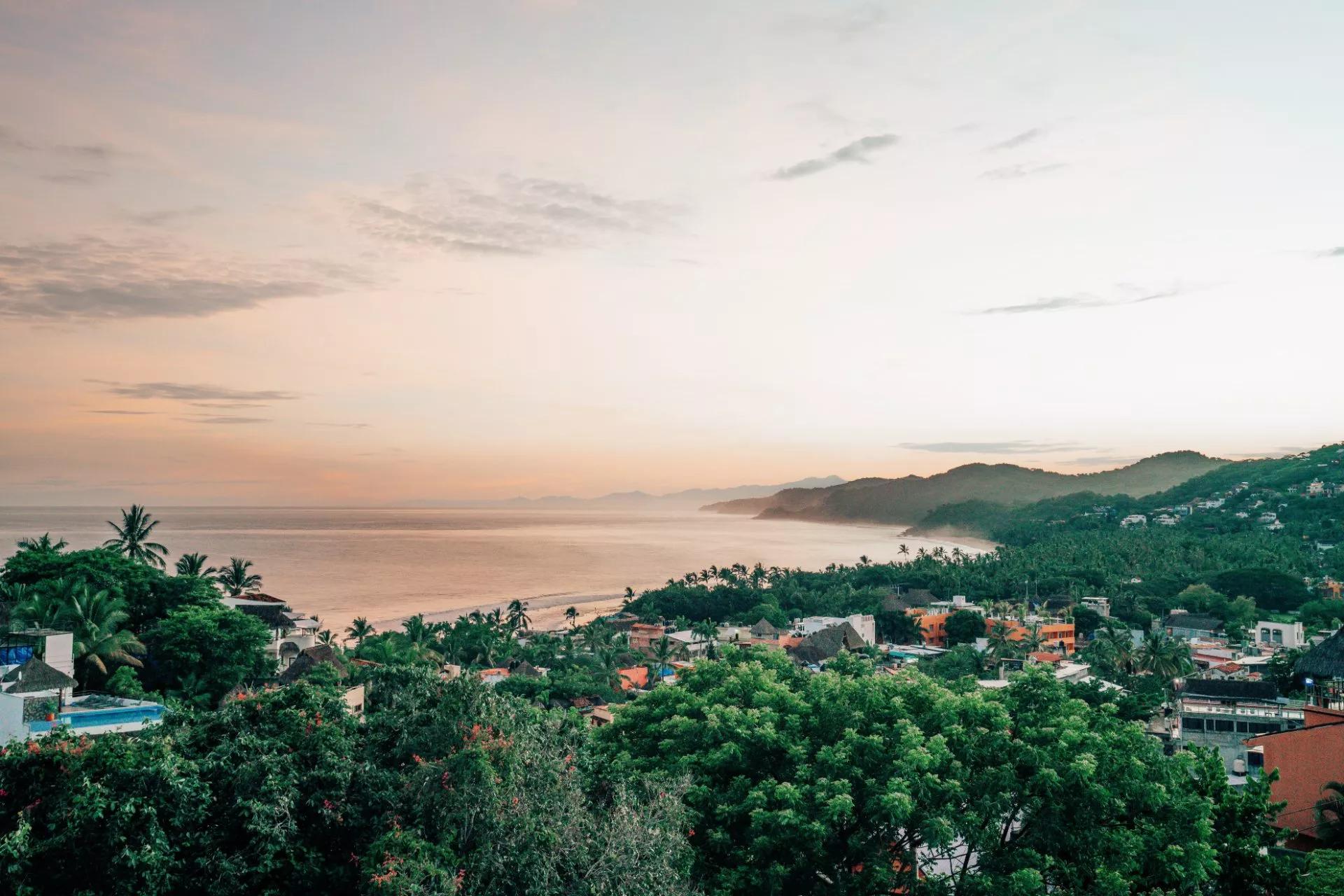 Vue panoramique de Nayarit au Mexique