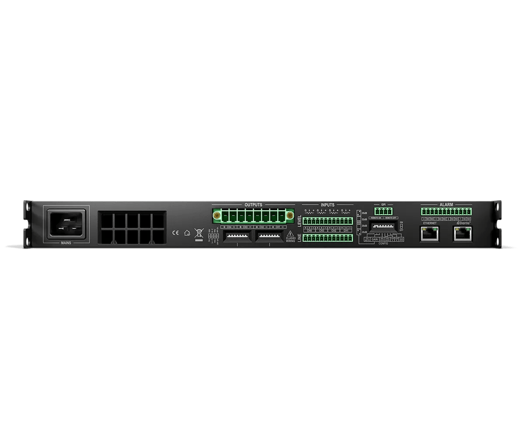 Bose Professional PowerShareX PSX1204D, zadný panel s konektormi