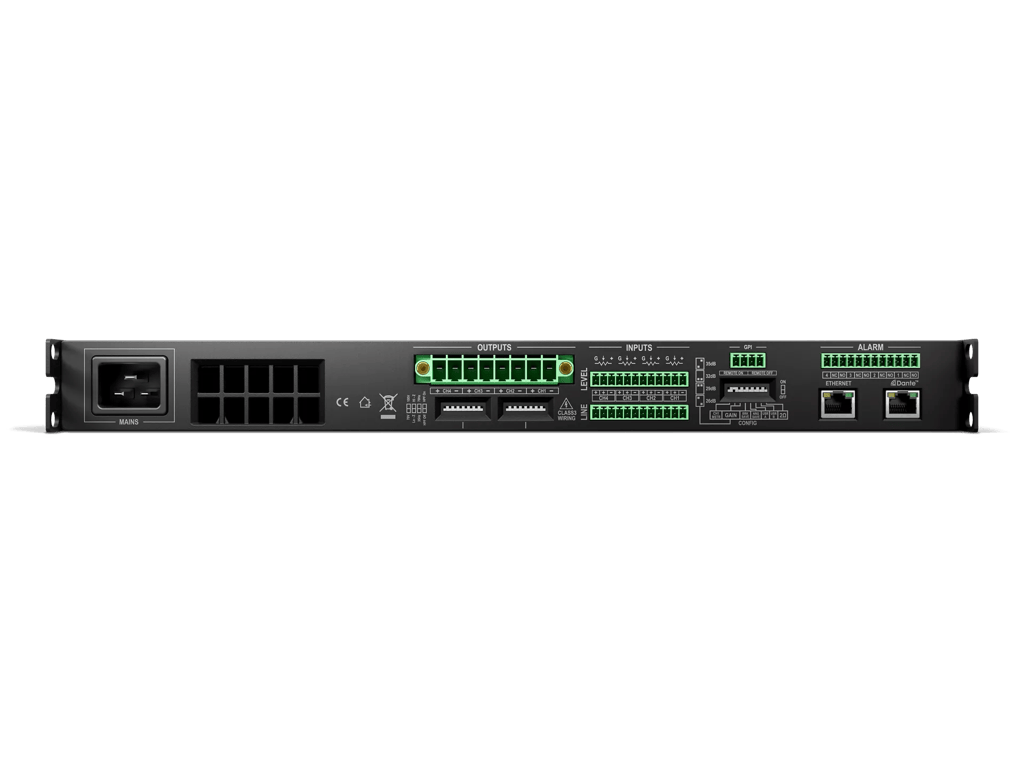 Bose Professional PowerShareX PSX2404D, zadný panel s konektormi