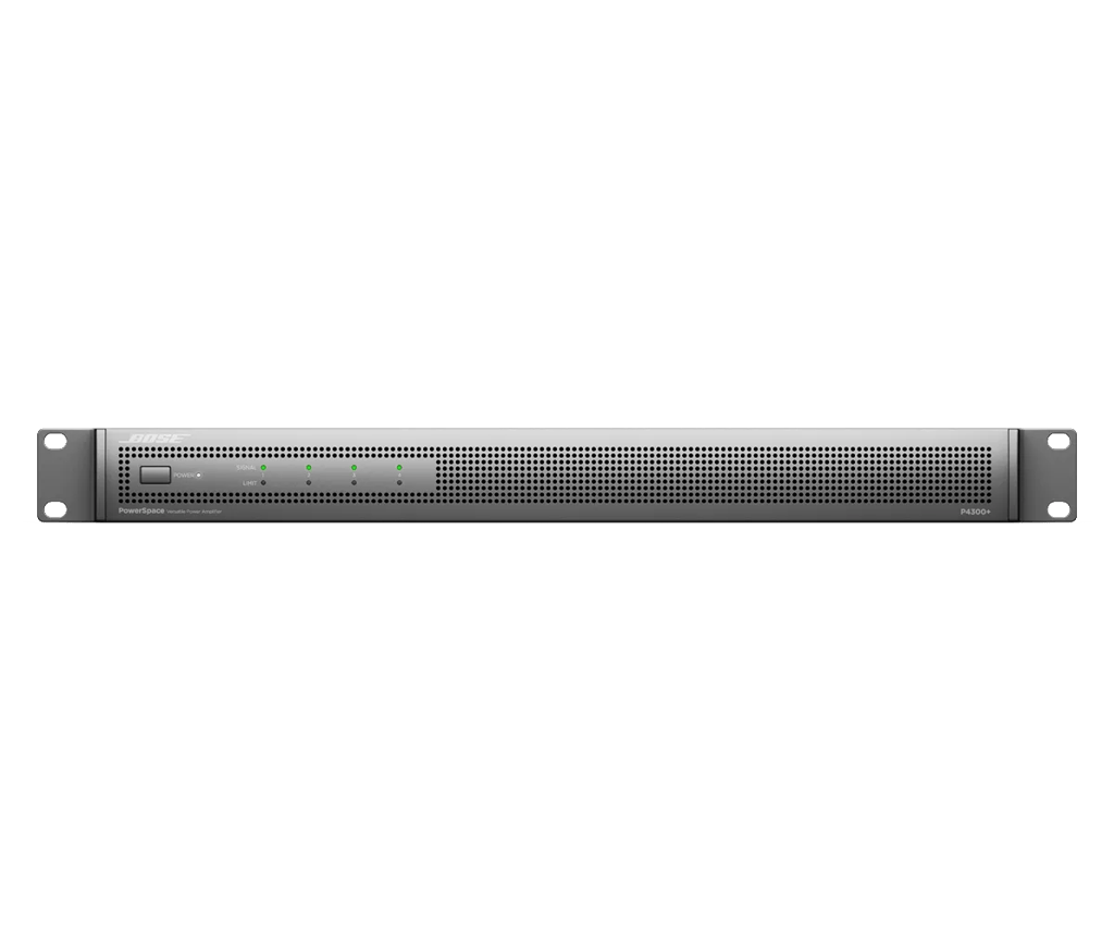 Bose Professional PowerSpace P4300+, 1U rackový zosilňovač, pohľad spredu