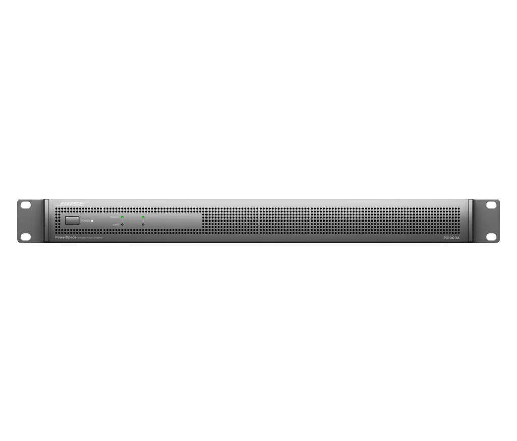 Bose Professional PowerSpace P21000A, 1U rackový zosilňovač, pohľad spredu