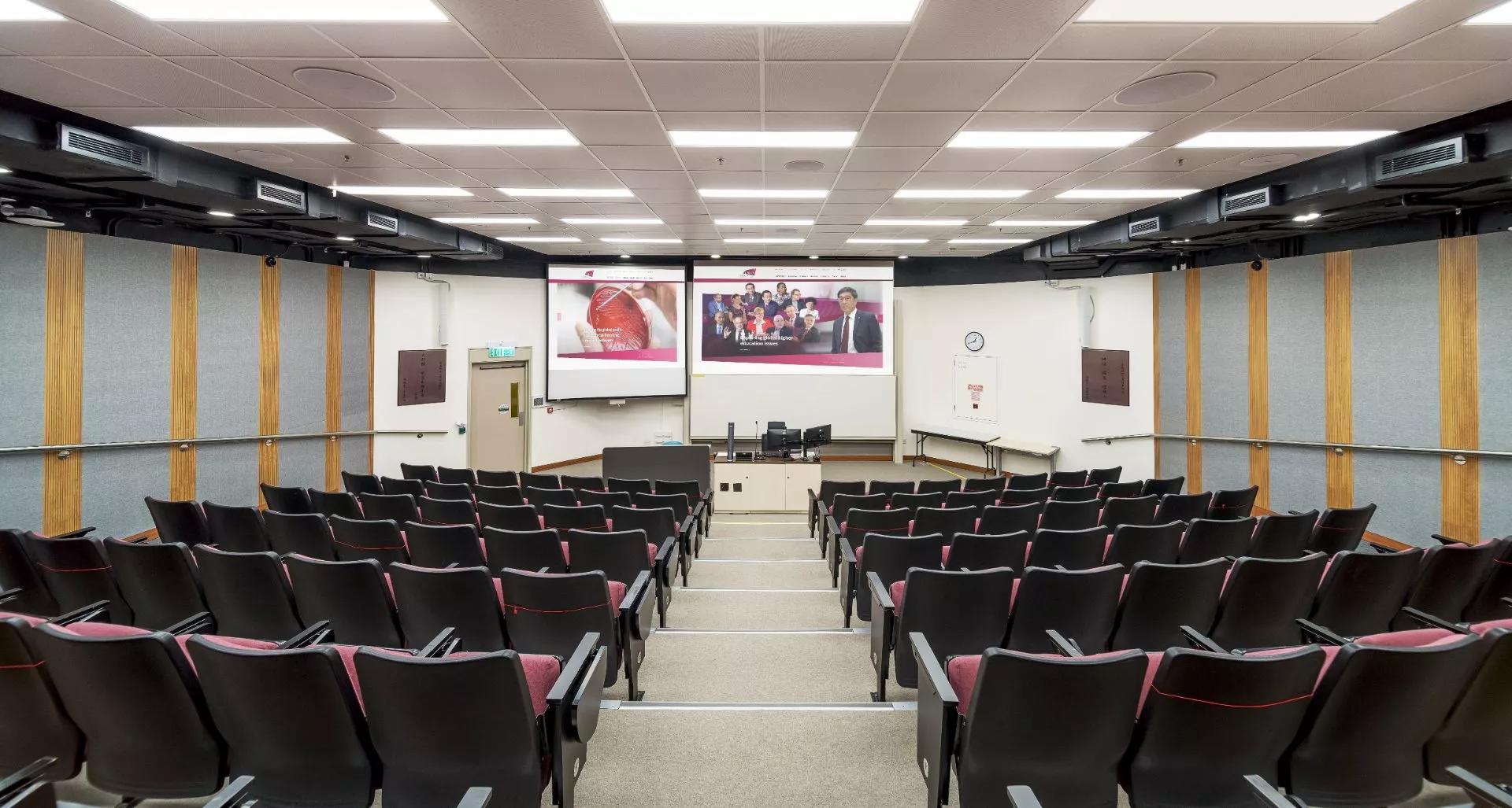 Sala de conferencia pequeña en la Universidad de la Ciudad de Hong Kong (CityU)