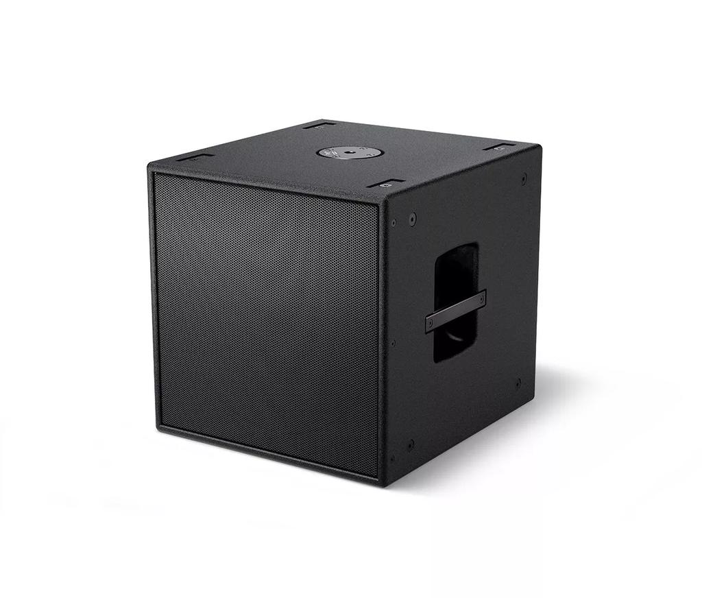 Bose Professional AMS115, bočný pohľad na skriňu s madlami