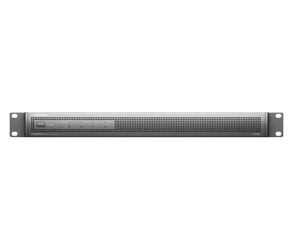 Bose Professional PowerSpace P4150+, 1U rackový zosilňovač, pohľad spredu