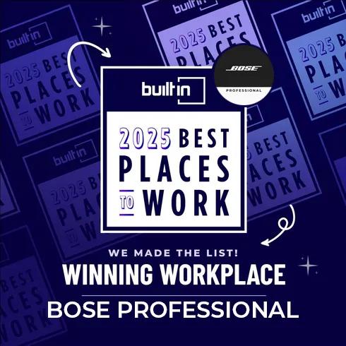 Built In Honors Bose Professional with 2025 Best Place to Work Award